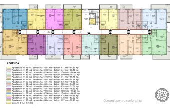 Apartament 2 camere ,Mărgeanului proiect nou